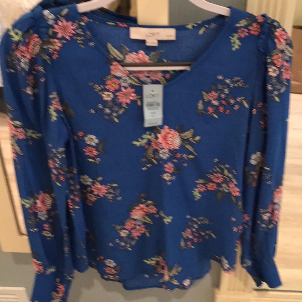 Loft floral blouse pxxs NWT